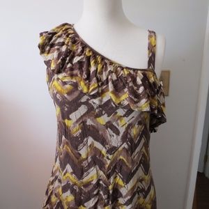 Apostrophe Stretch Women's Brown Top, Size: XL